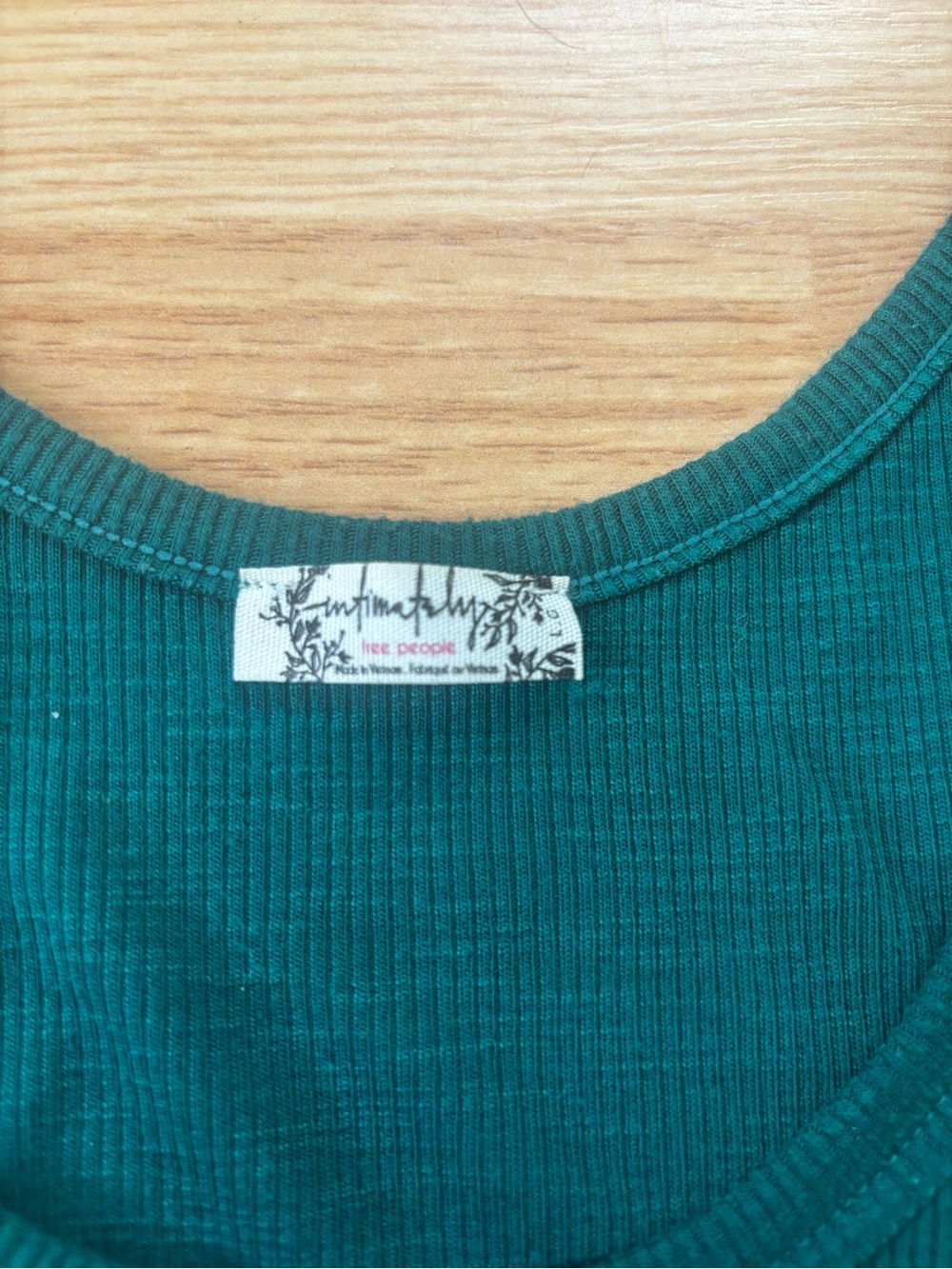 Free people intimately free Long Beach rib tank teal green large race back - Picture 4 of 7